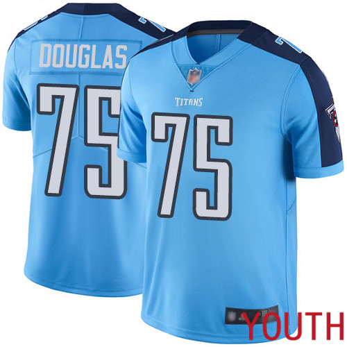 Tennessee Titans Limited Light Blue Youth Jamil Douglas Jersey NFL Football #75 Rush Vapor Untouchable->youth nfl jersey->Youth Jersey